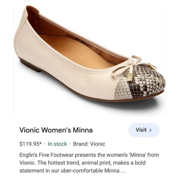 VIONIC Minna Cream Flats - Picture 10 of 12